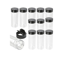 Bouteille shaker en plastique PET de qualité alimentaire écologique de 100 ml, durable, transparente, avec couvercle à clapet, 3 couleurs disponibles
