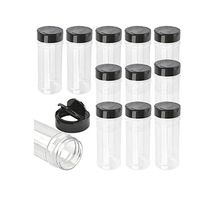 Bouteille shaker en plastique PET de qualité alimentaire écologique de 100 ml, durable, transparente, avec couvercle à clapet, 3 couleurs disponibles - Product Image 1