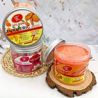 Turmeric Exfoliating Sugar 500g Brightening and Moisturizing for the Entire Body. Rubbing Mud for Chicken Skin Exfoliation. Rose