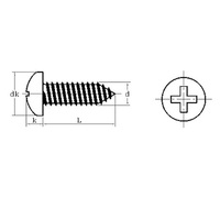 Vis autotaraudeuses à tête Phillips en acier inoxydable 316, métriques, zinguées, classes 4.8 et 6.8, M1.5x3, vente en gros usine