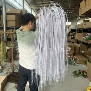 Une plante verte suspendue derrière le rideau, 140 cm, en plastique, décoration de mariage, accessoires de photographie en extérieur, décoration intérieure - Product Image 5