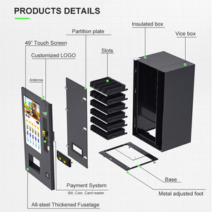 Tcn màn hình cảm ứng lớn Máy bán hàng tự động có ga đồ uống ngoài trời sử dụng máy bán hàng tự động với quảng cáo - Product Image 6