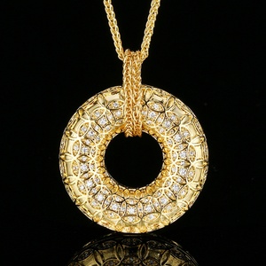 Collar de Alta Calidad con Diseño de Patrón de Alambre Chapado en Oro, Ecológico, de Cobre, con Hebilla de Signo de la Suerte Chino, para Mujer, Regalo - Product Image 2