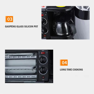 Machine à Petit-Déjeuner 3 en 1 Multifonction Avec Poêle, Cafetière et Grille-Pain pour Appareils Électroménagers - Product Image 3