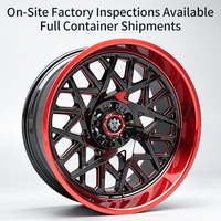 Jantes de voiture de course classiques bleues/rouges FLowtone Wheels Factory, jantes de SUV sport de luxe de 22 pouces, jantes tout-terrain en stock actuellement pour Ford
