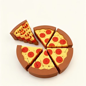 Statuette Modello 3D Stampate per Alleviare lo Stress, Divertenti Simulazioni di Pizza Pixel - Product Image 5