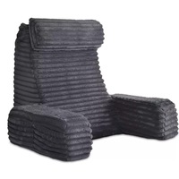Vakuumkomprimiertes Gestreiftes Plüsch-Lesekissen mit Seitentaschen, Maßgefertigter Stoff, Bett-Rückenlehne, Sofa, Geringer Frachtvolumen unter 0,3CBM