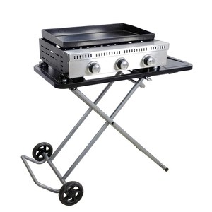 Gril à <span class=keywords><strong>gaz</strong></span> à dessus plat pour l'extérieur Plaque de cuisson à <span class=keywords><strong>gaz</strong></span> à 3 brûleurs pour le <span class=keywords><strong>camping</strong></span> Plaque de cuisson à <span class=keywords><strong>gaz</strong></span> émaillée à 3 brûleurs <span class=keywords><strong>Plancha</strong></span> - Product Image 3