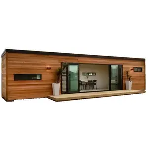 Casa Contenedor <span class=keywords><strong>Modular</strong></span> Prefabricada Modificada de 40 pies, Contenedor de Envío Modificado, Diseño Moderno, Tienda Contenedor - Product Image 1
