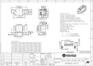 53398-0271 1.25 mét Pitch Molex picoblade PCB tiêu đề hàng duy nhất bề mặt dọc núi tin (SN) mạ ma sát khóa 2 mạch hoyato - Product Image 2