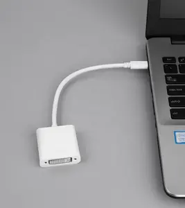 Adaptador USB 3,1 tipo C a DVI, convertidor de vídeo USB-C 4K HDTV, conector de Cable