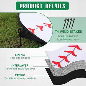 2 in 1 Baseball Picnic Large Waterproof <b>Foldable</b> Outdoor Mat Sand Proof <b>Beach</b> Camping Blanket for Sporting Events Travel - Product Image 5