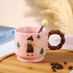 Copo cerâmico de alto valor Internet celebridade cartoon home office caneca <span class=keywords><strong>cute</strong></span> girl copo café lembrança - Product Image 3
