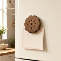 Décapsuleur aimanté en bois de noyer noir et hêtre, forme biscuit, 70x70x18mm, ouvre-bouteille, aimant de réfrigérateur, outils de bar, cadeau, décoration