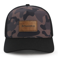 HS41 Casquettes de camionneur en nylon imperméables à l'eau sur mesure à 5 panneaux Casquettes Chapeaux Snapback résistants à la sueur avec logo personnalisé