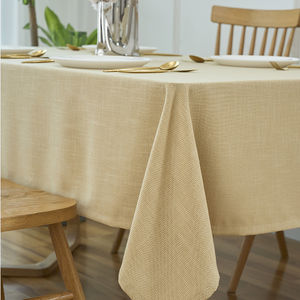 Manteles cuadrados rectangulares redondos impermeables elegantes de alta calidad <span class=keywords><strong>mantel</strong></span> de lino de granja <span class=keywords><strong>antimanchas</strong></span> para cocina comedor - Product Image 2