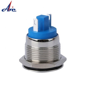 19Mm Flat Momentary Thang Máy Push <span class=keywords><strong>Button</strong></span> Switch 220V Thông Thường Mở Đẩy Bắt Đầu Chuông Cửa Nút Kim Loại - Product Image 5