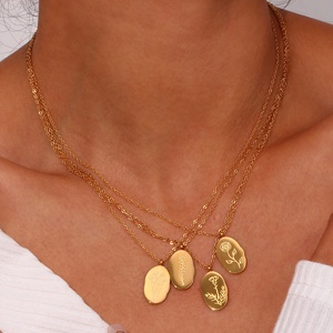 Collar con Colgante <span class=keywords><strong>de</strong></span> Piedra Natalicia <span class=keywords><strong>de</strong></span> 12 Meses, Diseño <span class=keywords><strong>de</strong></span> Flores <span class=keywords><strong>de</strong></span> Moda, Chapado en Oro <span class=keywords><strong>de</strong></span> 18K, Joyería <span class=keywords><strong>de</strong></span> Acero Inoxidable Resistente al Deslustre, Venta al por Mayor - Product Image 2
