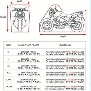 <span class=keywords><strong>Housse</strong></span> de vélo pliante extérieure étanche et anti-poussière pour vélos de route BMX E-Bikes motos en polyester durable - Product Image 6