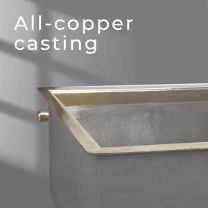 Mỹ Retro Handmade Đồng chìm hình chữ nhật phương Tây nhà bếp Đảo Chìm Brass bồn rửa nhà bếp phòng tắm khách sạn Mount cài đặt - Product Image 5