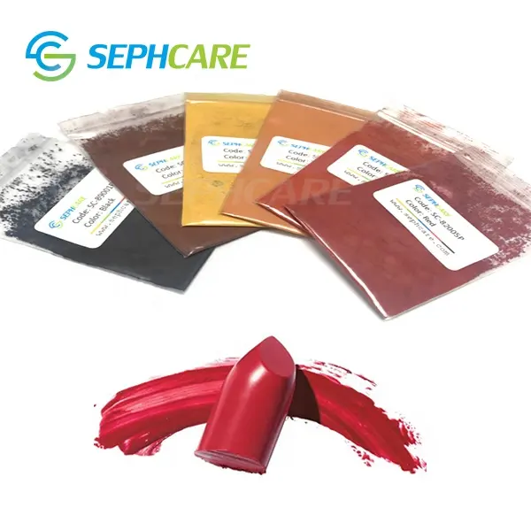 Sephcare – Pigments cosmétiques en fer rouge brun noir jaune oxyde pour maquillage, lèvres mates, ombre à paupières