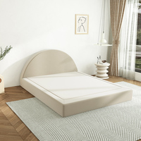 Cadre de lit convertible et réglable, mousse haute densité, soutien robuste, multifonctionnel, taille Queen, tissu, design nordique moderne 1