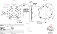 Capteur de couple de force 6 axes de haute précision 200mm 1000N OEM Kunwei pour robots industriels