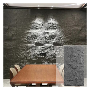 Matériaux en pierre PU décoratifs d'intérieur, panneau mural à <span class=keywords><strong>effet</strong></span> 3D pour utilisation en intérieur - Product Image 2