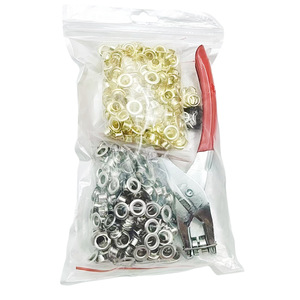 Biểu Tượng Tùy Chỉnh DIY May 6Mm Dây Giày Kim Loại Uốn Tóc Bồng Công Cụ Sửa Chữa Kit Grommet Màu Đỏ Với Máy Giặt OEM Cho Giày Túi - Product Image 5