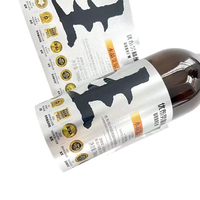 Logo personnalisé impression en relief privé vin whisky Brandy bière champagne bouteille étiquettes autocollant étiquette d'emballage