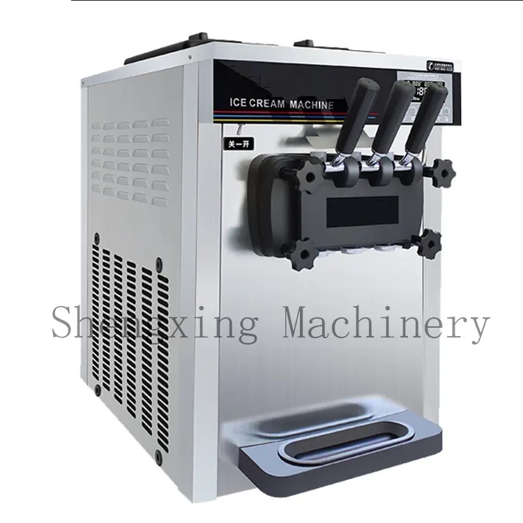 Commercial ice cream machine with 3 flavors/Small ice cream machine/Soft ice cream machine