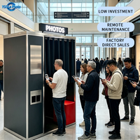 Mesin Photo Booth dengan Printer Kamera Vintage Otomatis Layanan Mandiri Kios Photobooth Instan Kotak Photobooth Digital