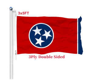 Drapeaux de l'État du <span class=keywords><strong>Tennessee</strong></span> 3x5, drapeau américain de l'État des États-Unis, bannière résistante pour l'extérieur, personnalisée, avec 2 œillets - Product Image 1