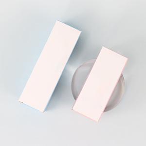 Manufacturer Custom Logo White Cosmetic Packaging Box for Pink Lipstick Lip <b>Gloss</b> Folder With Embossing and Matte Lamination - Product Image 3