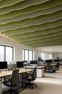 Panneaux acoustiques flexibles incurvés en feutre pour la réduction du bruit, décoration, isolation phonique du <span class=keywords><strong>plafond</strong></span>, panneaux acoustiques en feutre polyester pour animaux de compagnie - Product Image 5