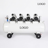 Compresseur d'air silencieux sans huile Compair, réservoir 150L, puissance 4,4KW, facile à déplacer et à transporter