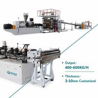 Machine à fabriquer des plaques en PVC UV marbré SJZ80 pour la décoration murale avec une capacité de 400-600 kg/h
