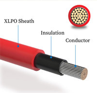 Cable Solar Fotovoltaico de CC de Alto Voltaje de 1.8kV, Aislamiento XLPO, Cobre Estañado, 2.5-4mm2, para Granjas Solares Industriales