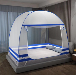 Mosquitero Plegable Tipo Yurta, Diseño Circular Moderno para el Hogar y Viajes, 100% Poliéster, Mosquitero de Verano para Cama Individual - Product Image 5