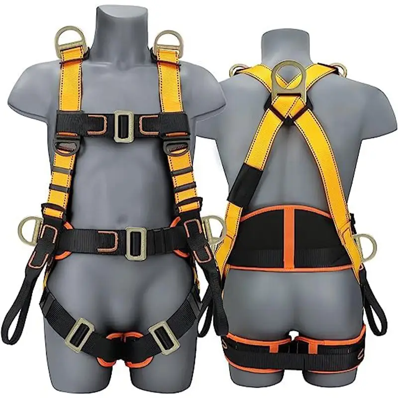 Factory best-selling five point safety belts for high-altitude operations full body safety ropes fall arrest safety belt sets