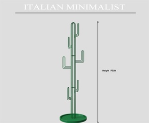 Perchero con Forma de <span class=keywords><strong>Cactus</strong></span> y Base Redonda, Estilo Italiano Minimalista, Organizador de Metal para Recibidor, Entrada, Hogar, Dormitorio, Oficina, Apartamento - Product Image 6