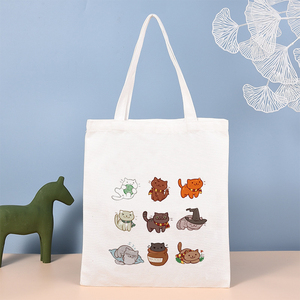 Wholesale Plain Canvas Tote Bags Standard Size Jute Ladies Zipper Canvas Bag Promotion Blank Canvas Tote Bag For Sublimation