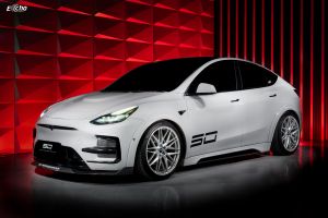 Conjunto completo de fibra de carbono, Kits de carrocería, difusor de labio delantero, faldas laterales, alerón para Tesla <span class=keywords><strong>Model</strong></span> Y 2019 + - Product Image 2