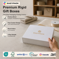 Boîte cadeau rigide en papier blanc personnalisée avec logo en feuille d'or pour les marques de vêtements et de sacs pour bébés, boîte d'emballage en carton en gros