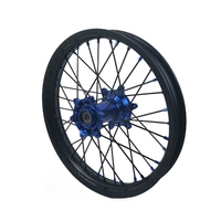 Ensemble complet de roues en alliage d'aluminium CNC, jantes noires, moyeu bleu, rayons argentés, pour moto électrique Surron Talaria Segway, motocross