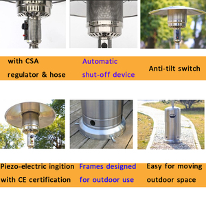 Calentadores de patio de <span class=keywords><strong>gas</strong></span> para exteriores con llama de hongo portátil de pie de alta eficiencia para uso en jardín - Product Image 5