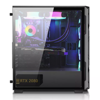 Computer Cases & Towers ATX Case Tempered Glass Side Plate Computer Gaming Micro Case With RGB Fans