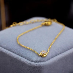 Popular Summer Fashion Stainless Steel 18k Gold Plated Zircon <b>Adjustable</b> Charm <b>Bracelet</b> Trendy Geometric for Women - Product Image 2