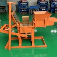 Machine à briques d'argile domestique, petite, sans cuisson, pour l'exportation, en stock, pour la fabrication artisanale de briques d'argile