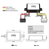 DC Boost Buck Converter 5V-32V à 12V 2A 24W DC-DC Stabilisateur Auto Step Up Down Tension Regulator 12Volt Transformateur Étanche
